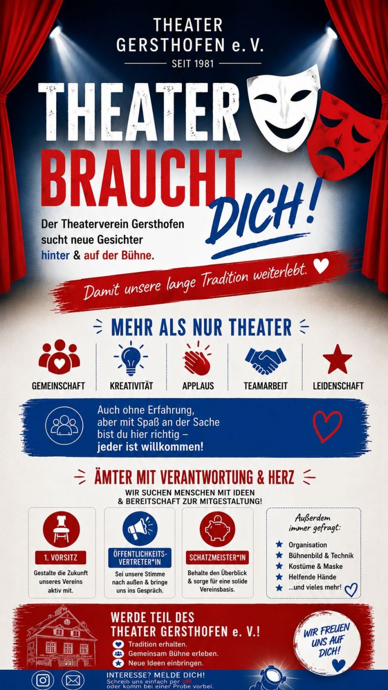 Plakat: Theater braucht dich